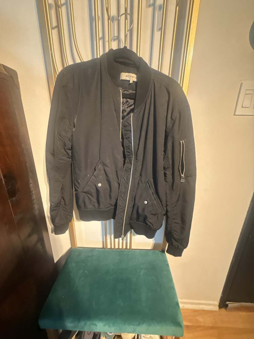 Light Before Dark Women's Black Bomber Jacket